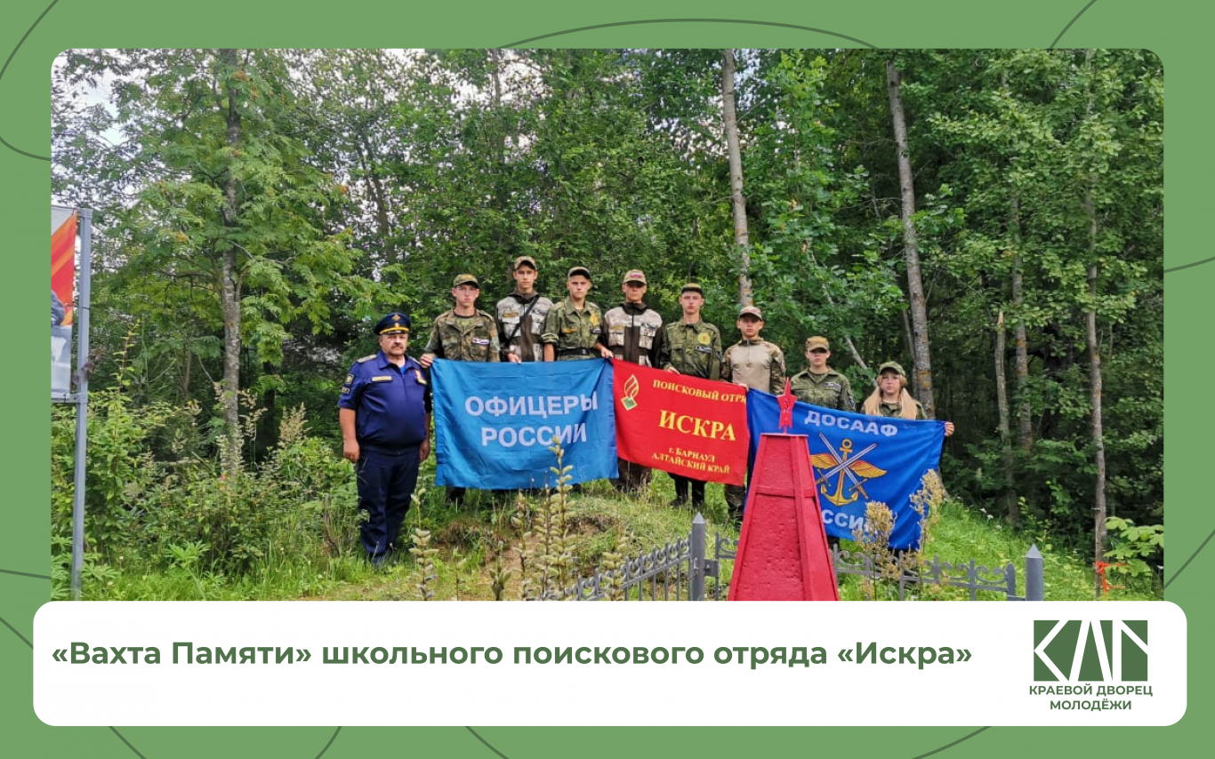 Урочище Вороново. «Вахта Памяти» школьного поискового отряда «Искра».