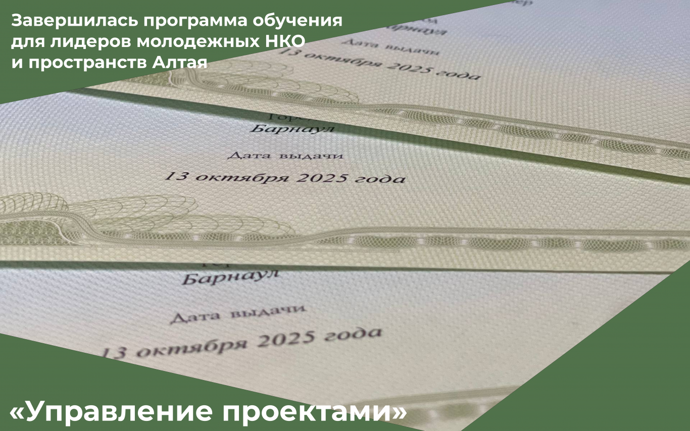 Завершилась программа обучения для лидеров молодежных НКО и пространств Алтая